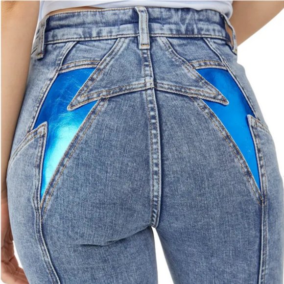 Free People Thunderbird Flare in Electric Blue Size 31 NWT - Picture 2 of 13